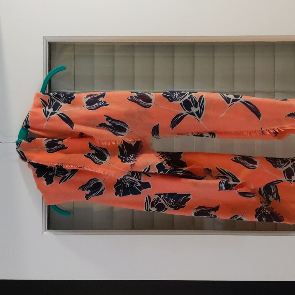 Pink and Navy Scarf